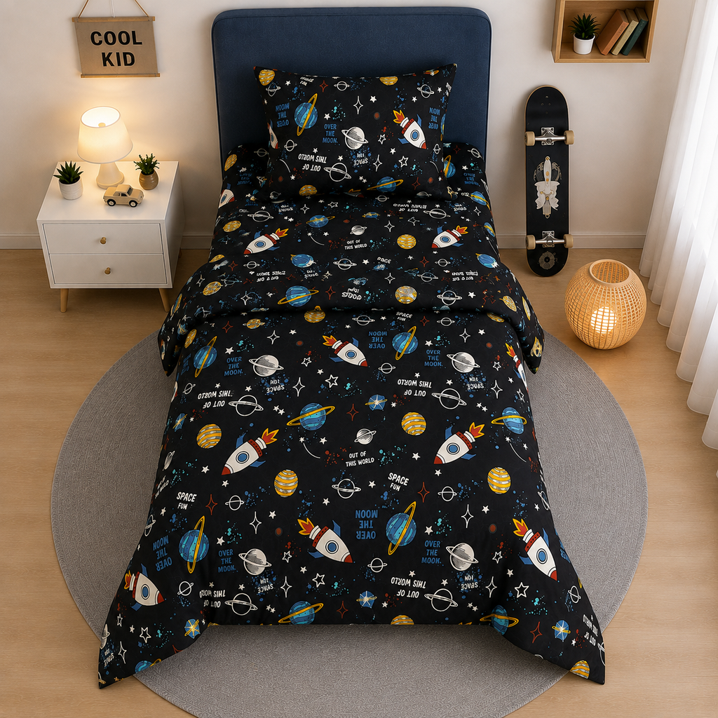 Printed Kids Bed Sheet Set