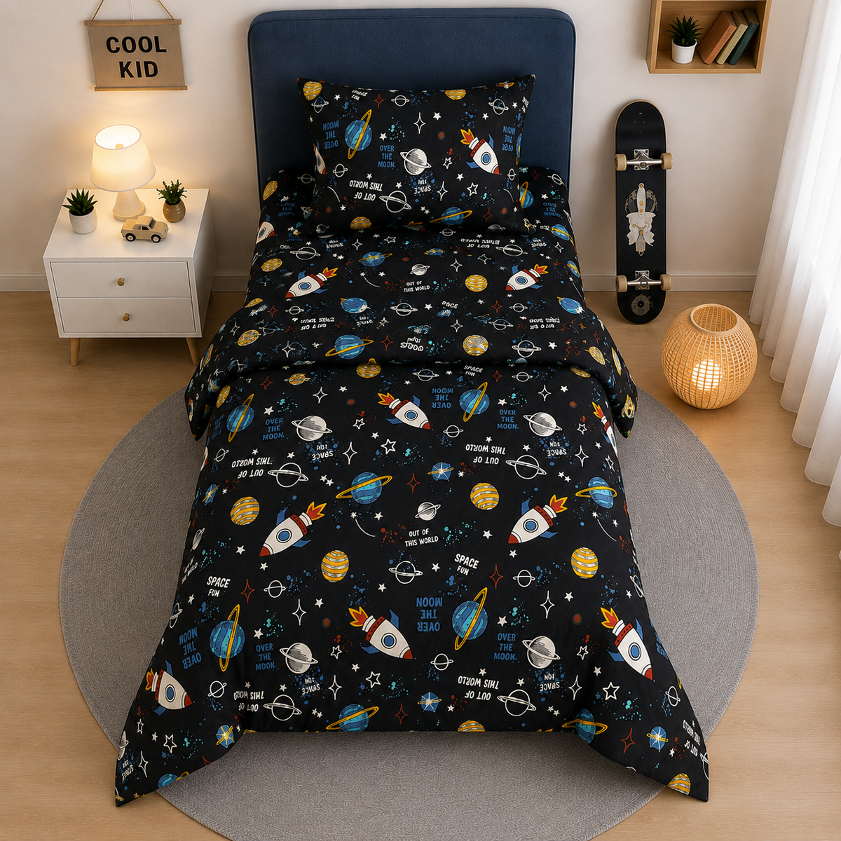 Printed Kids Bed Sheet Set