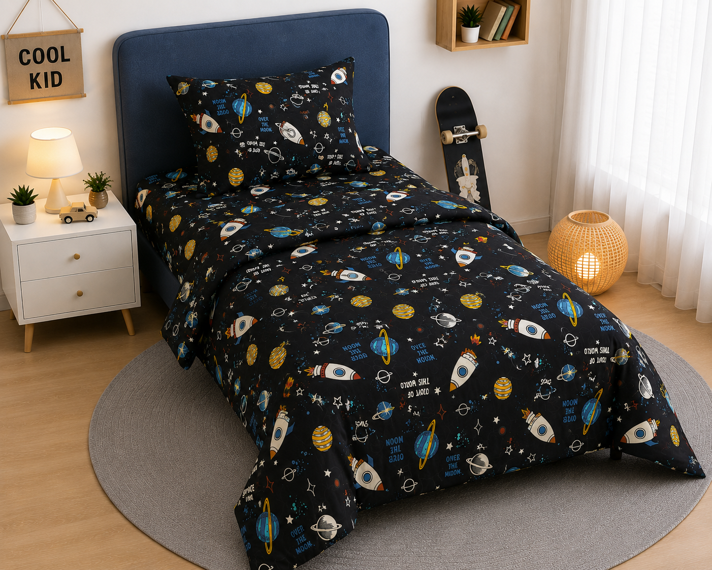 Printed Kids Bed Sheet Set