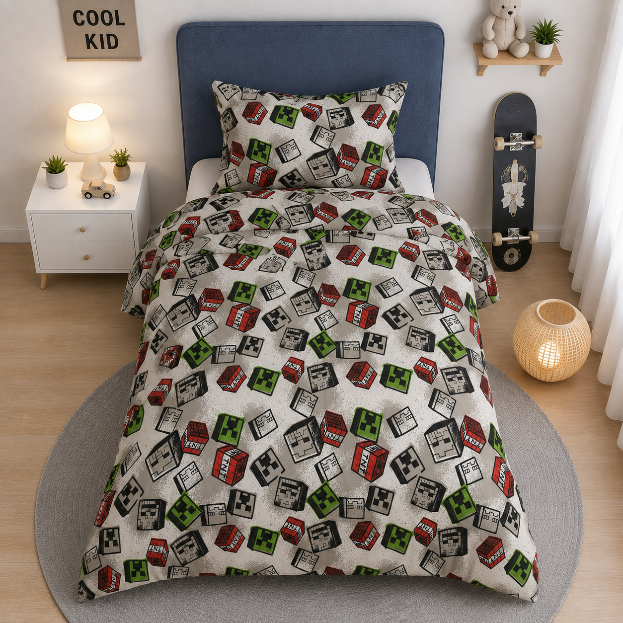 Printed Kids Bed Sheet Set