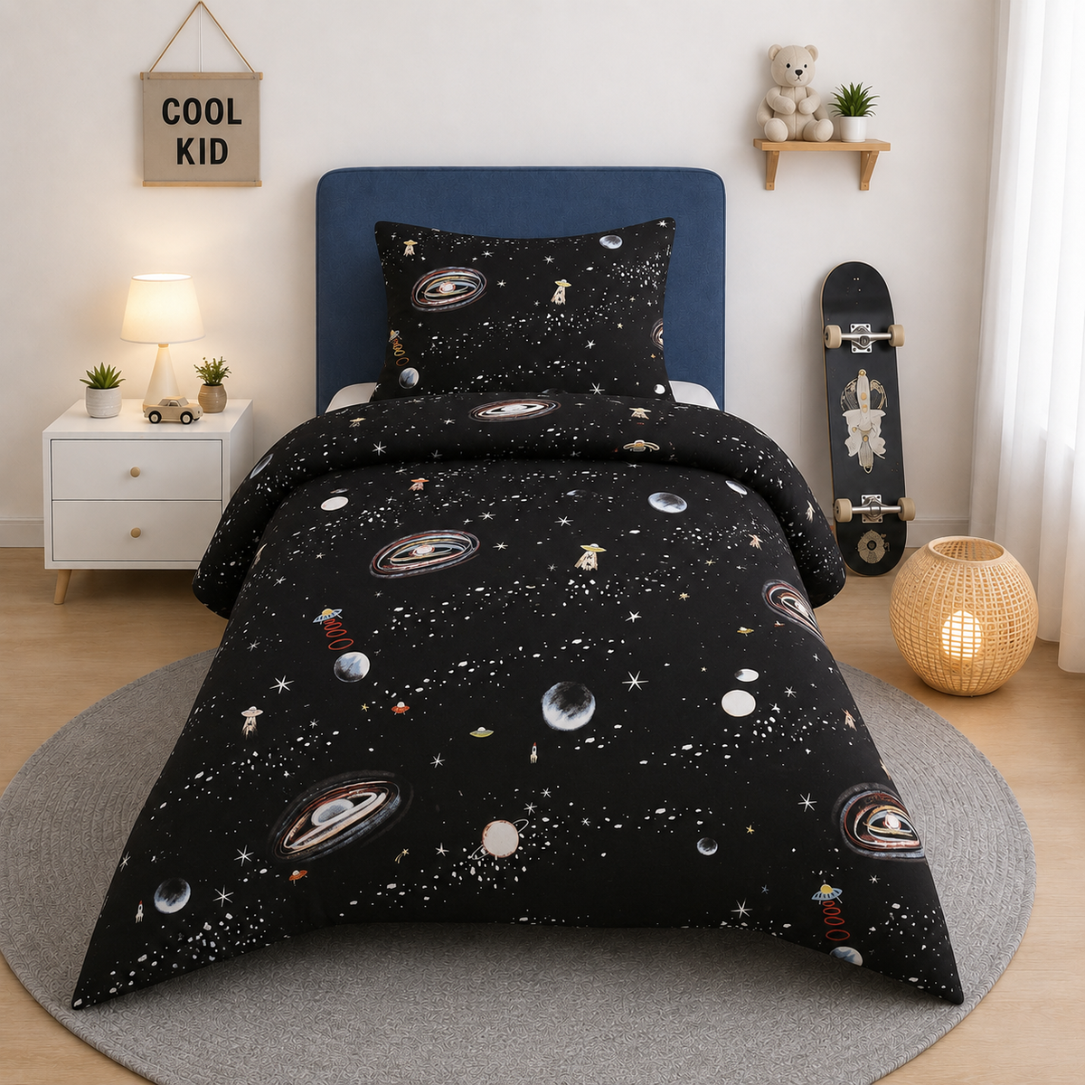 Printed Kids Bed Sheet Set