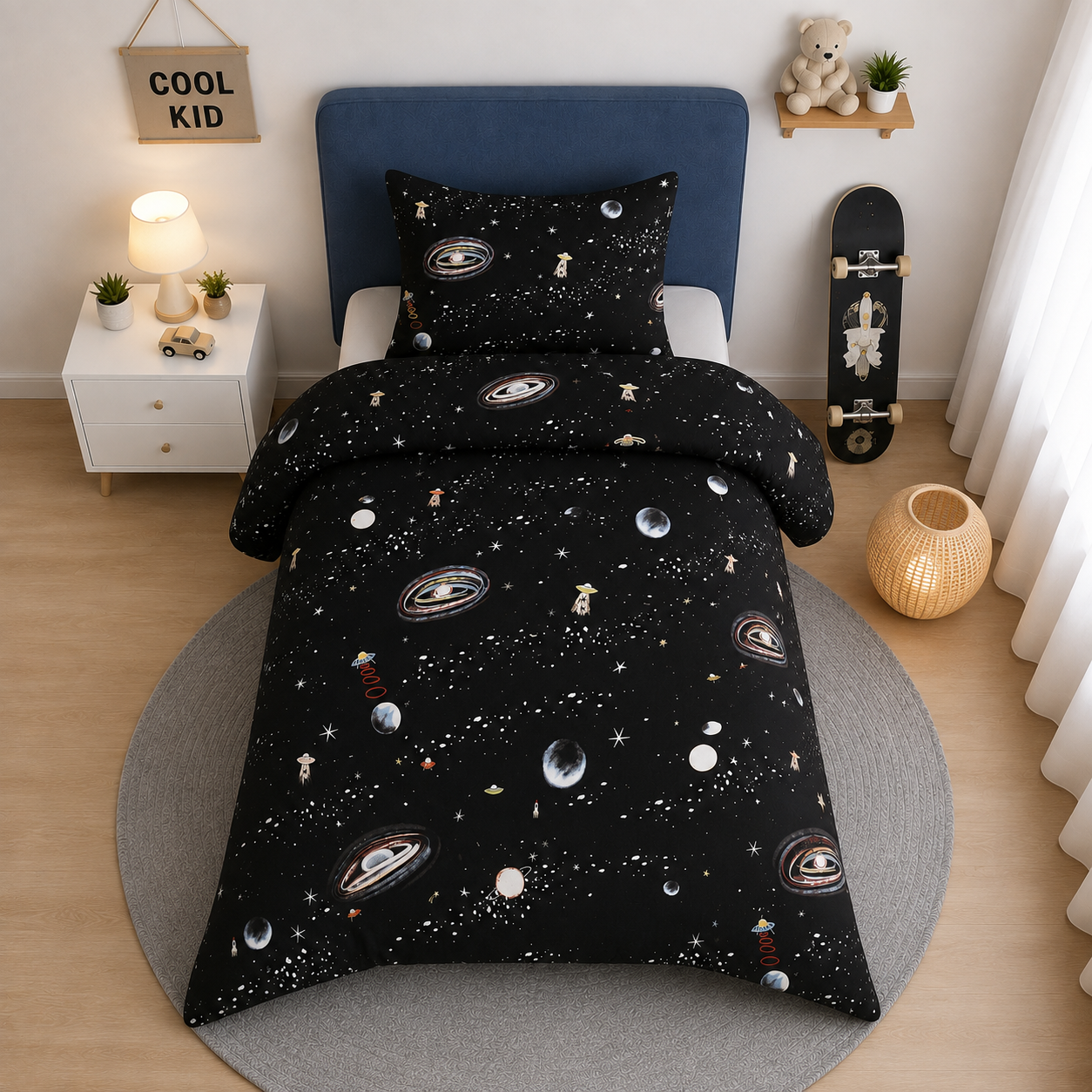 Printed Kids Bed Sheet Set