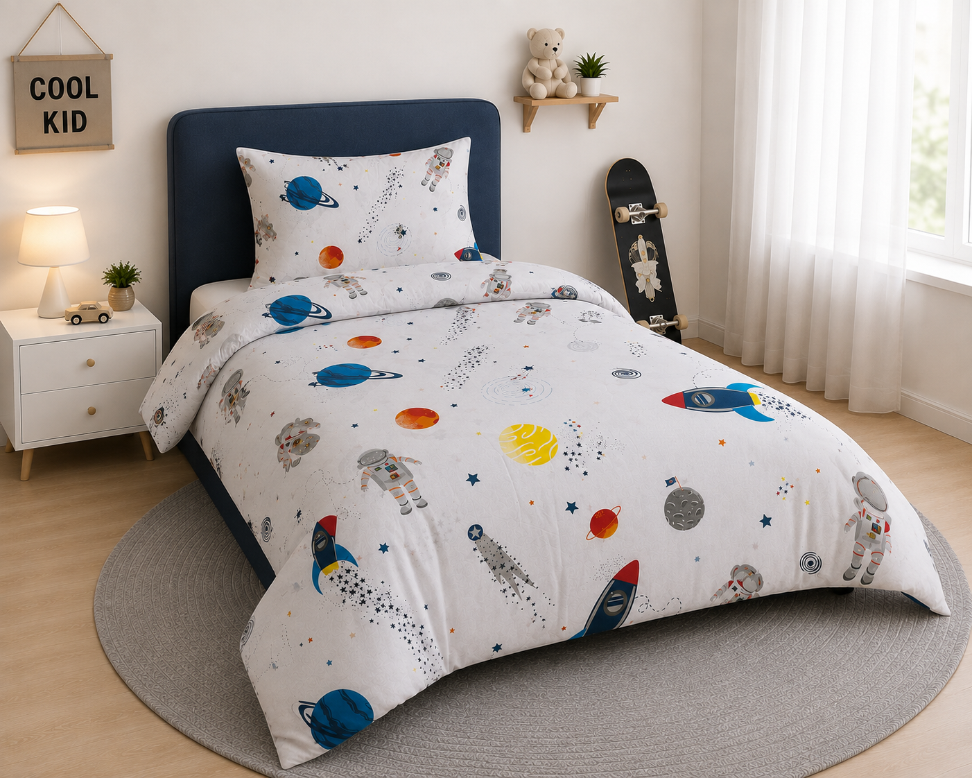 Printed Kids Bed Sheet Set