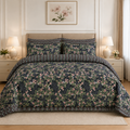 Emerald Secret Garden Cotton Printed Bed Sheet Set