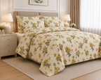 Blooming Rose Cotton Printed Quilt Cover Set