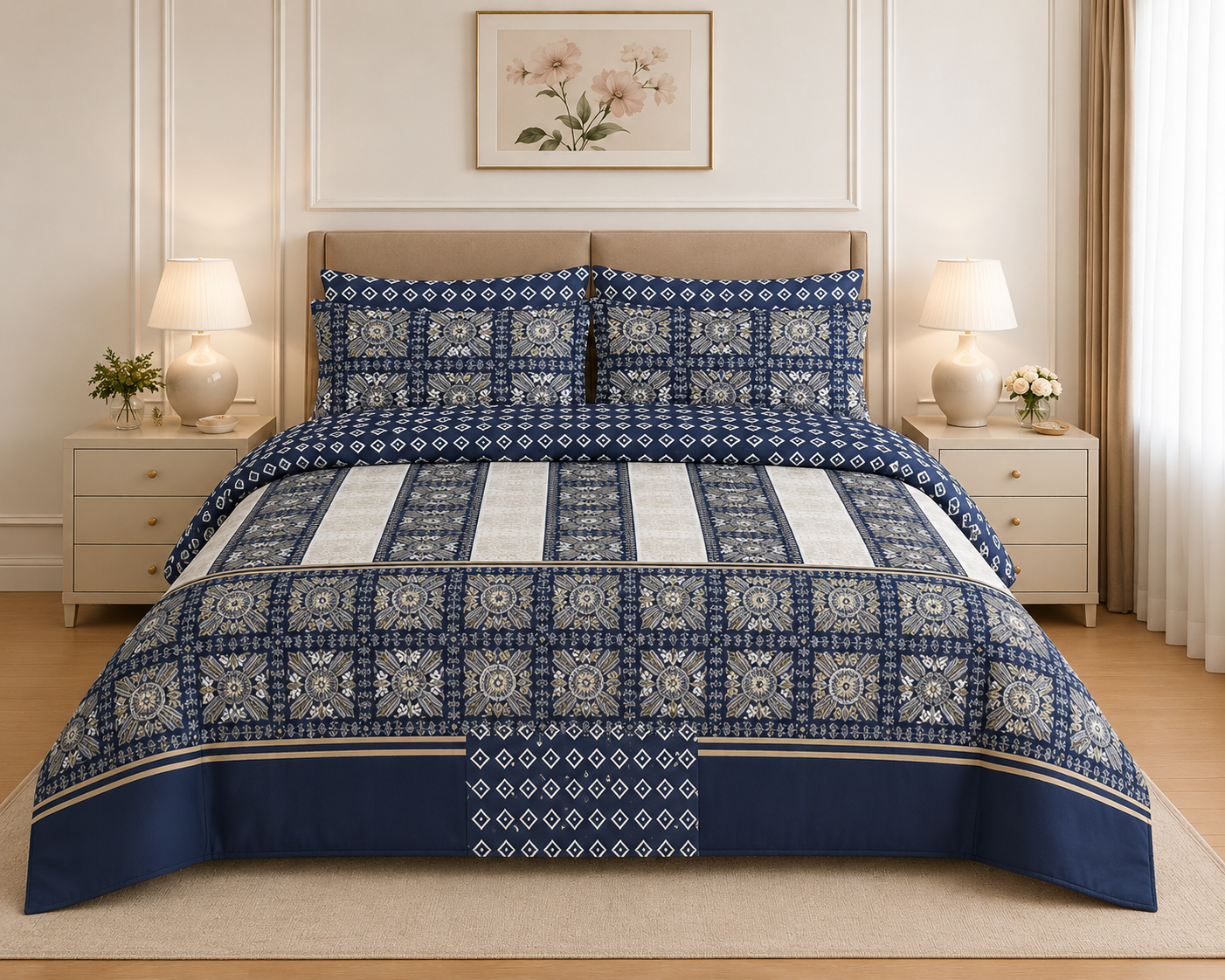 Aztec Cotton Printed Bed Sheet Set