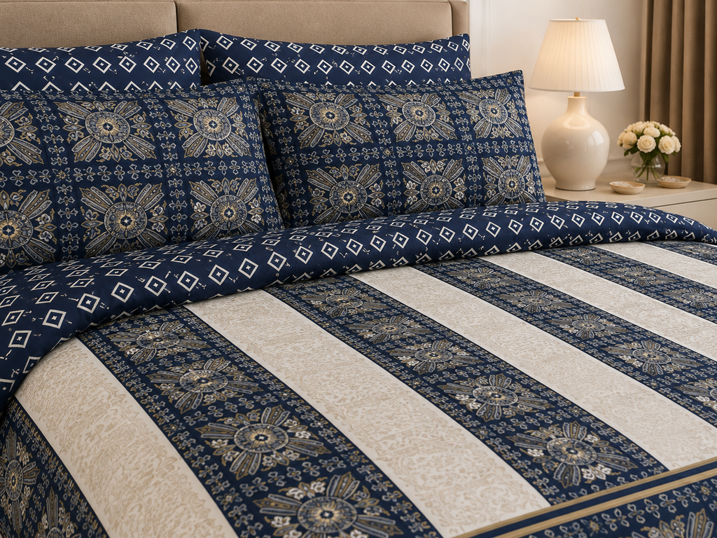Aztec Cotton Printed Bed Sheet Set