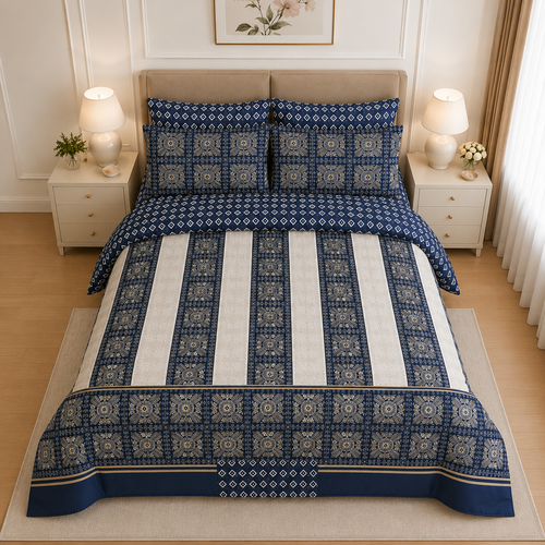 Aztec Cotton Printed Bed Sheet Set