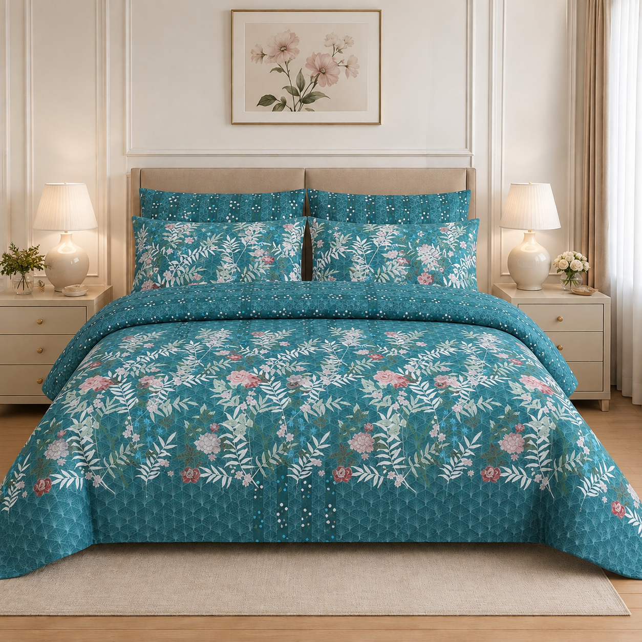 Wildflower Cotton Printed Quilt Cover Set