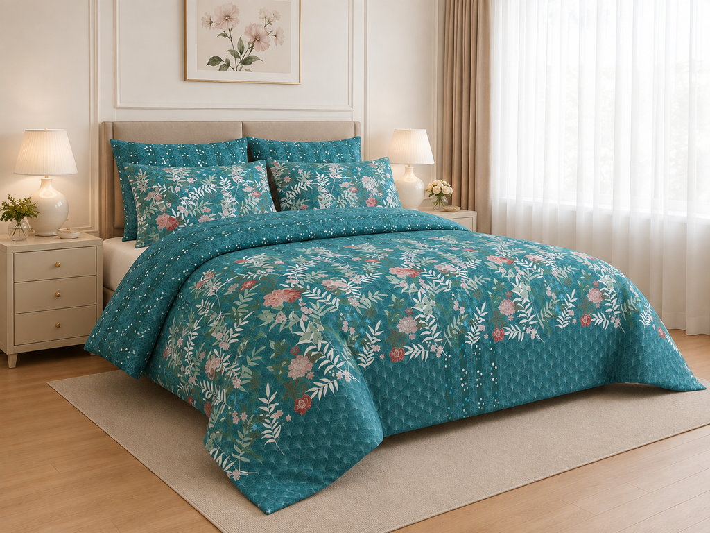 Wildflower Cotton Printed Quilt Cover Set