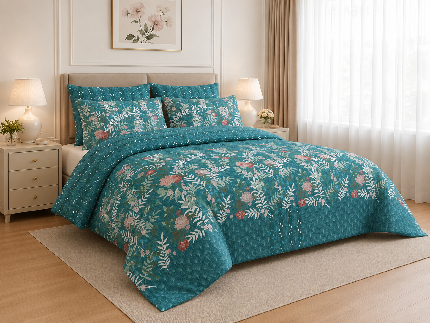 Wildflower Cotton Printed Quilt Cover Set