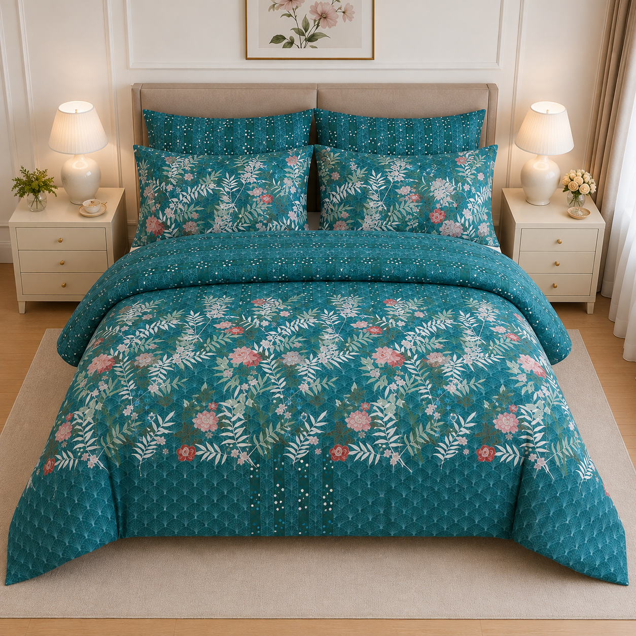 Wildflower Cotton Printed Quilt Cover Set