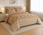 Terracotta Tribal Pattern Cotton Printed Quilt Cover Set