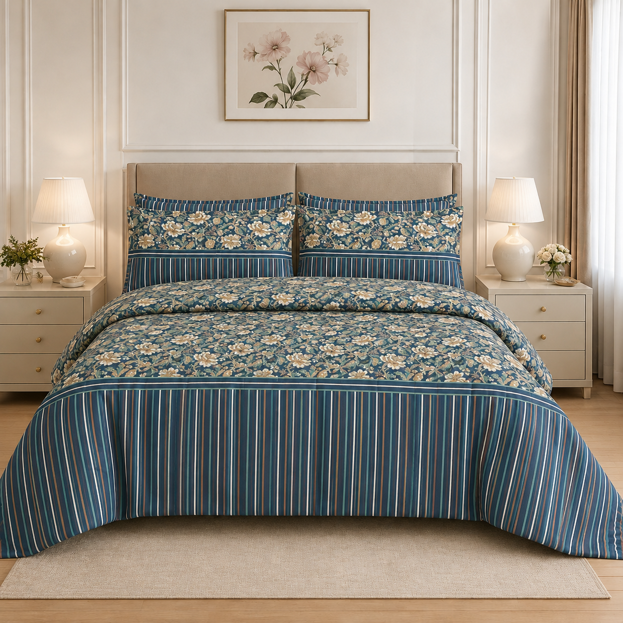 Cotton Printed Quilt Cover Set