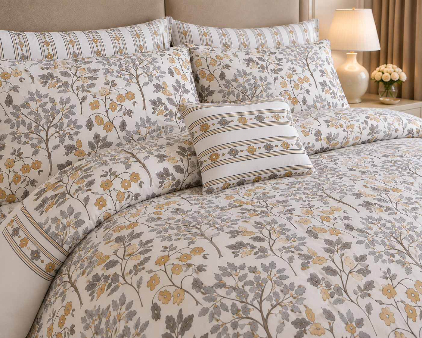 Floral Medallion Cotton Printed Quilt Cover Set