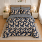 Emerald Meadow Floral Cotton Printed Quilt Cover Set