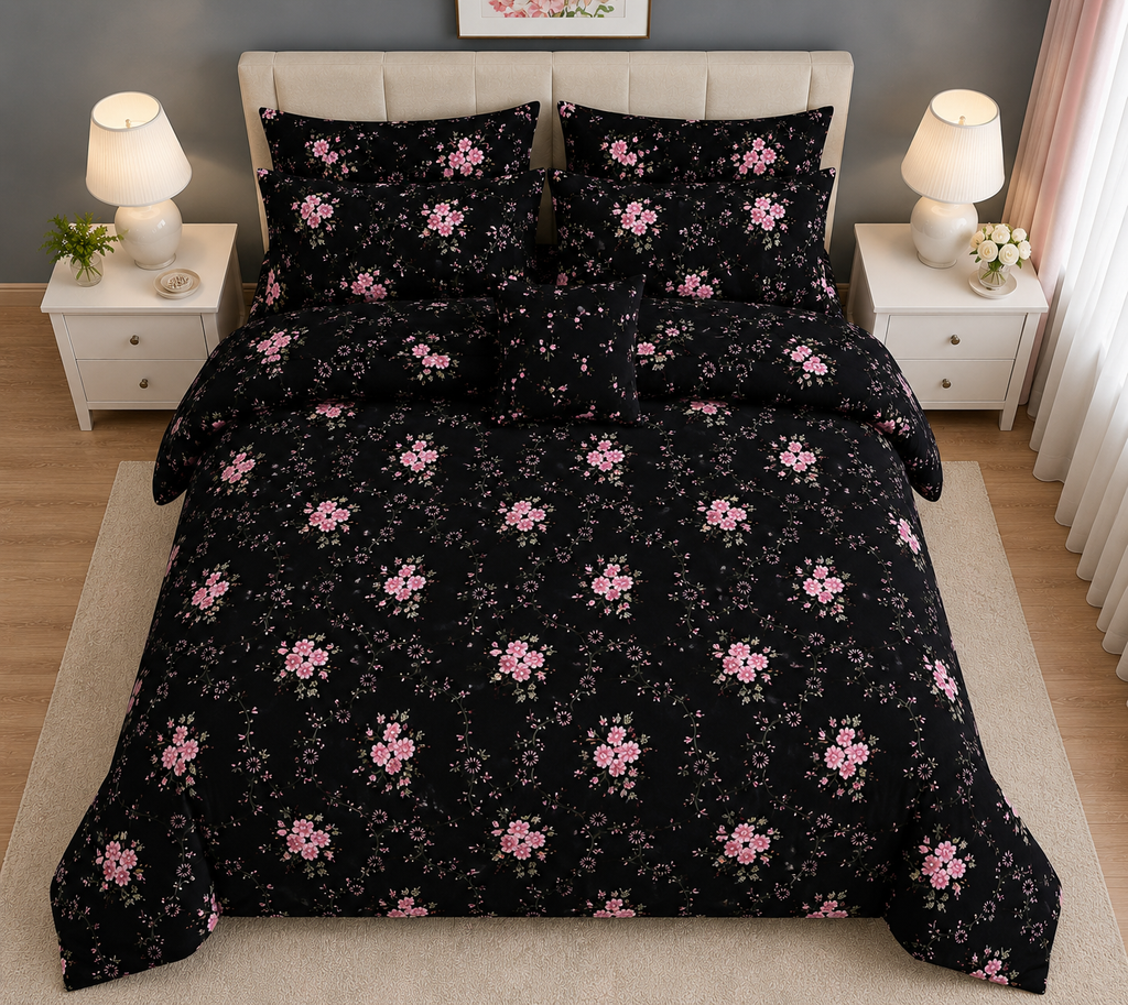 Botanical Floral Cotton Printed Quilt Cover Set