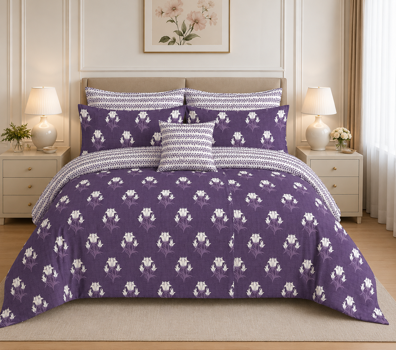 Vintage Medallion Cotton Printed Quilt Cover Set