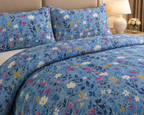 Slate Geometric Cotton Printed Quilt Cover Set