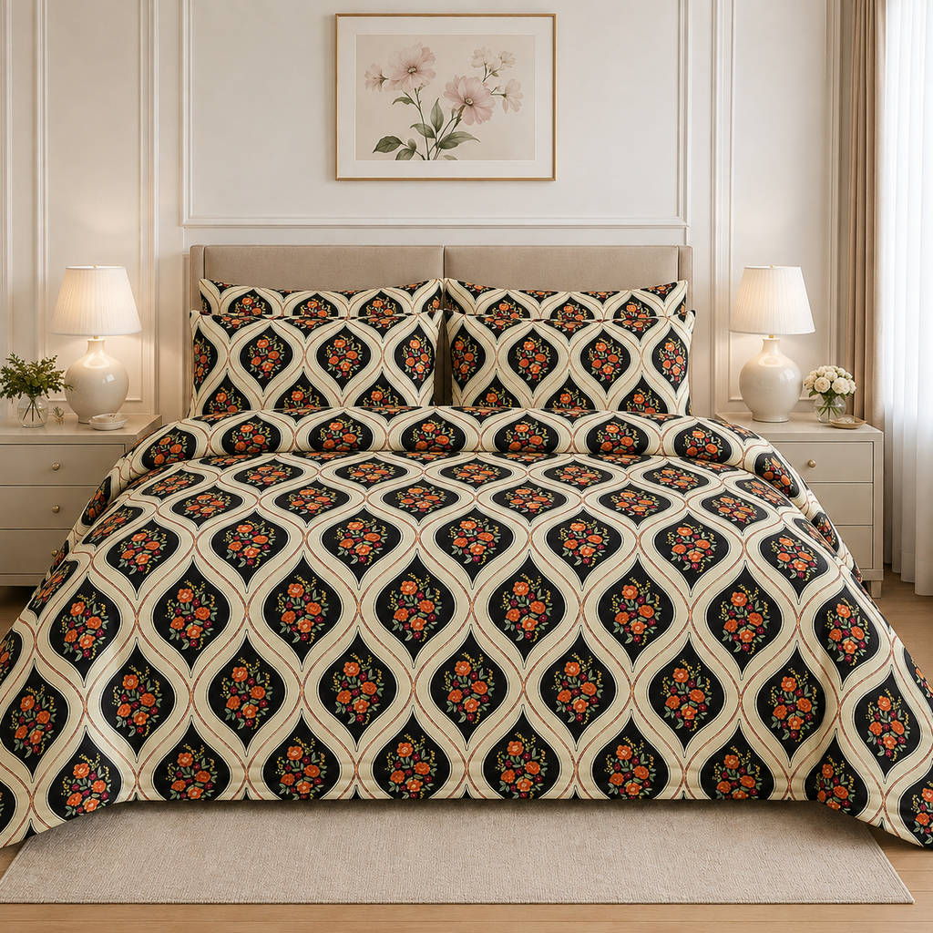 Moroccan Tile Cotton Printed Quilt Cover Set