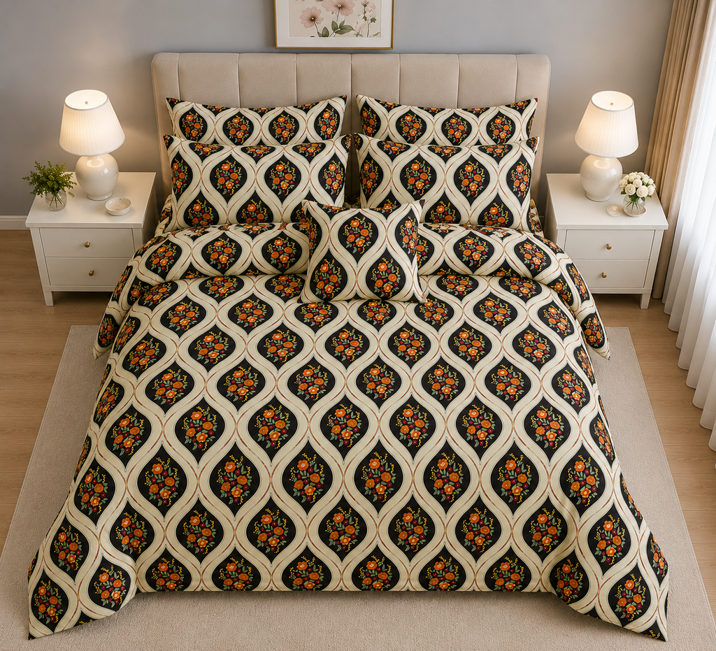 Moroccan Tile Cotton Printed Quilt Cover Set
