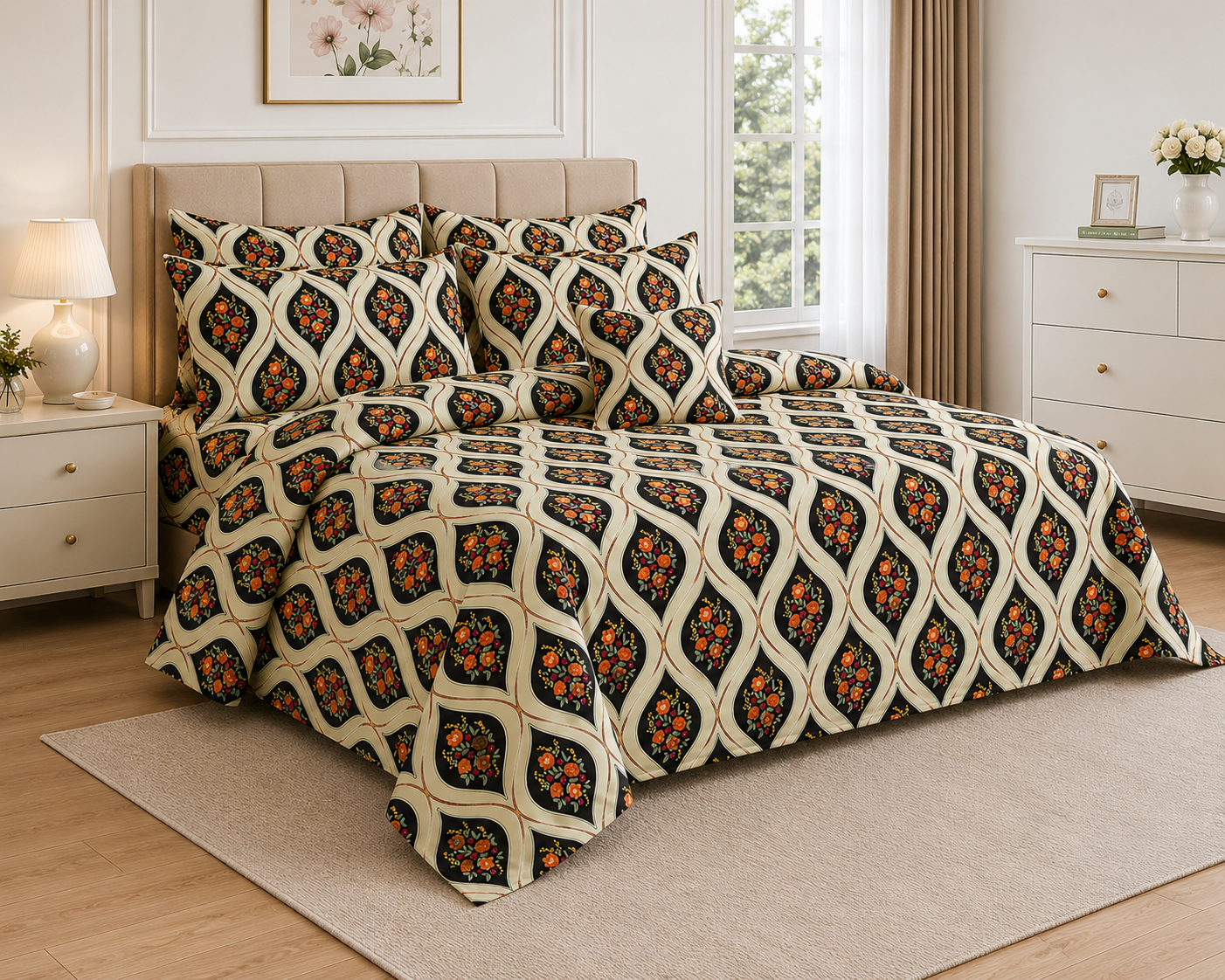 Moroccan Tile Cotton Printed Quilt Cover Set