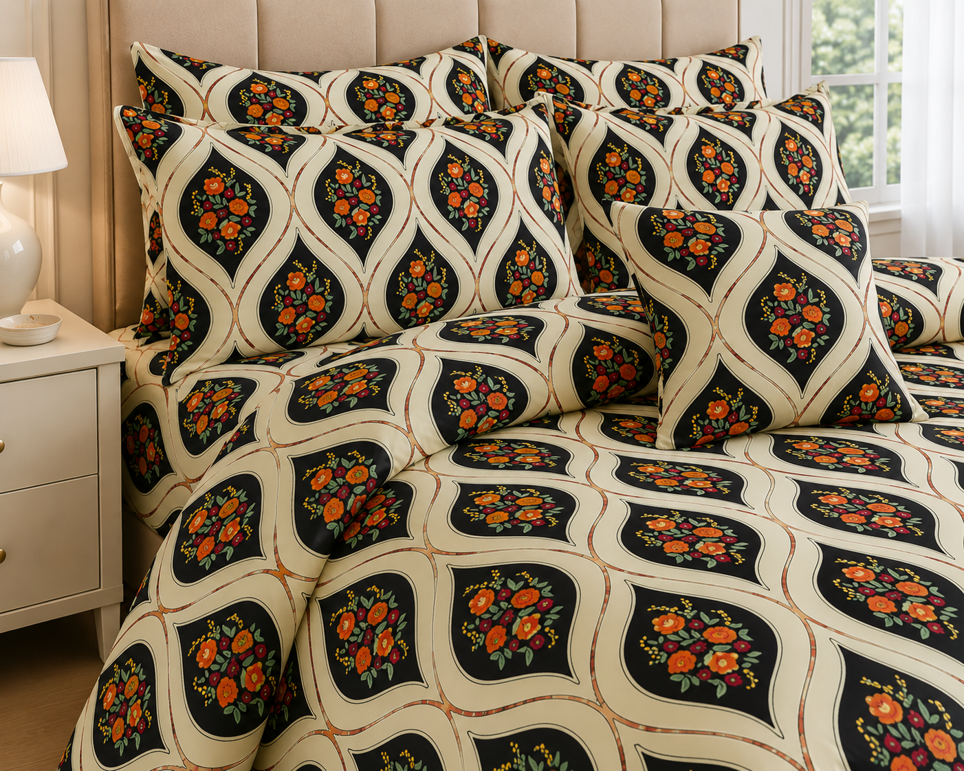 Moroccan Tile Cotton Printed Quilt Cover Set