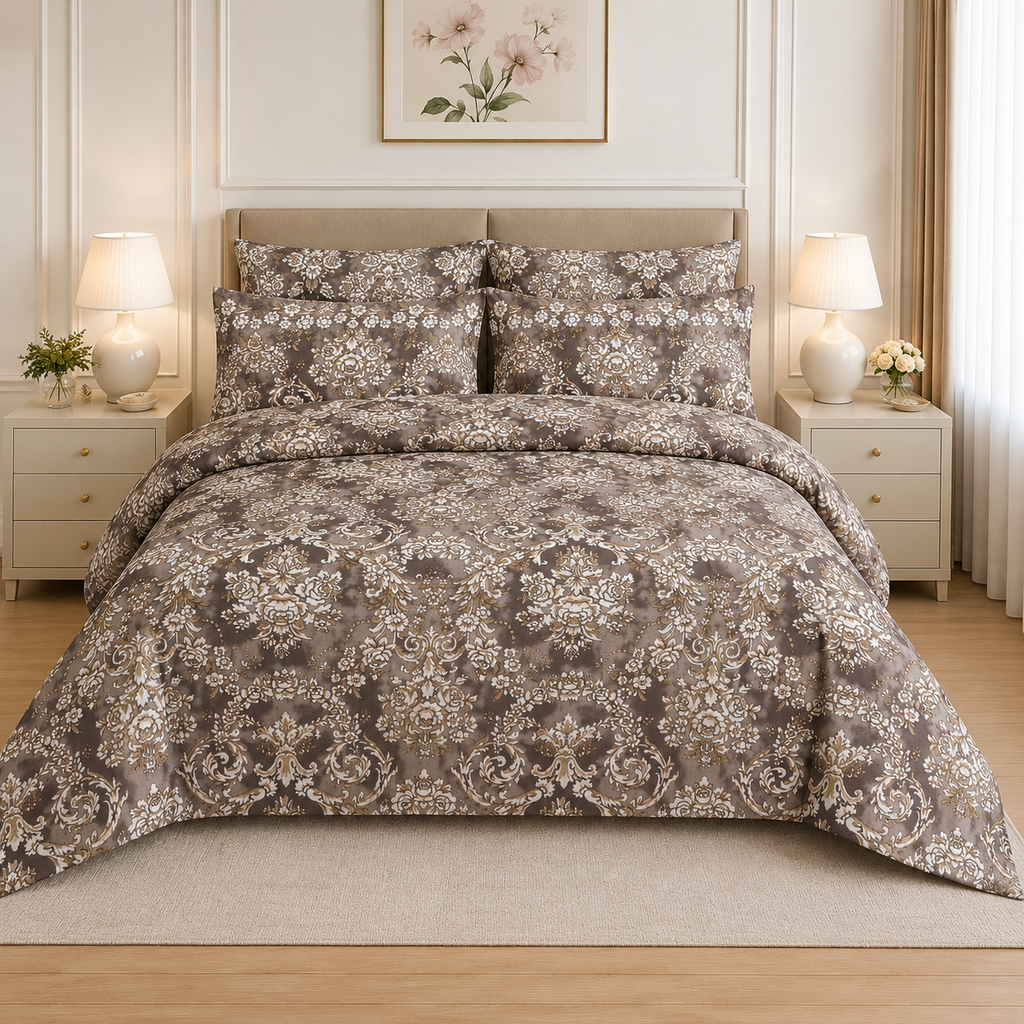 Vintage Rose Cotton Printed Quilt Cover Set