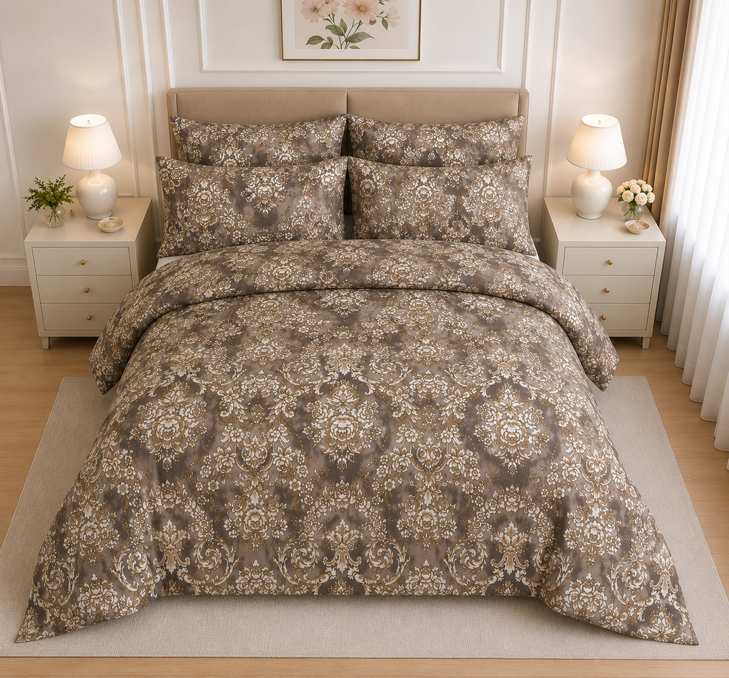 Vintage Rose Cotton Printed Quilt Cover Set