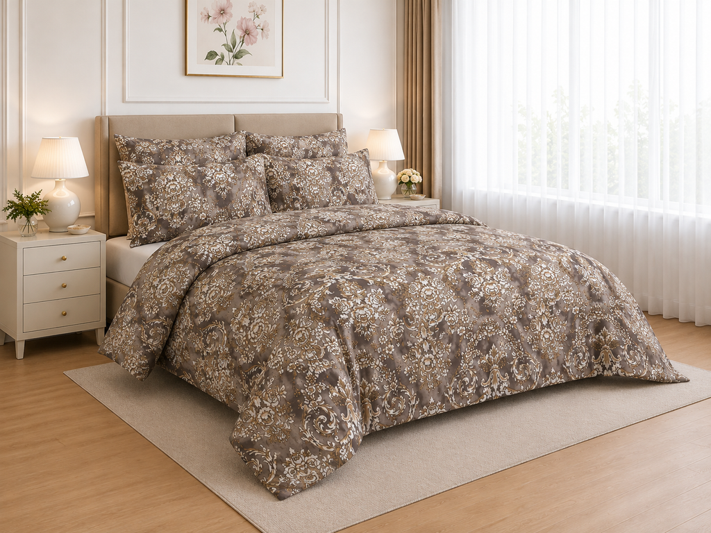 Vintage Rose Cotton Printed Quilt Cover Set