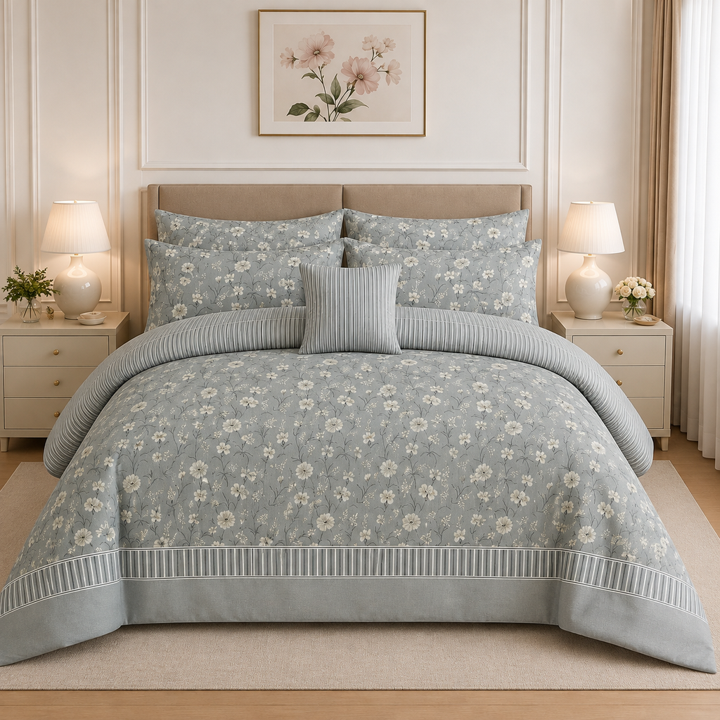 Mosaic Cotton Printed Bed Sheet Set