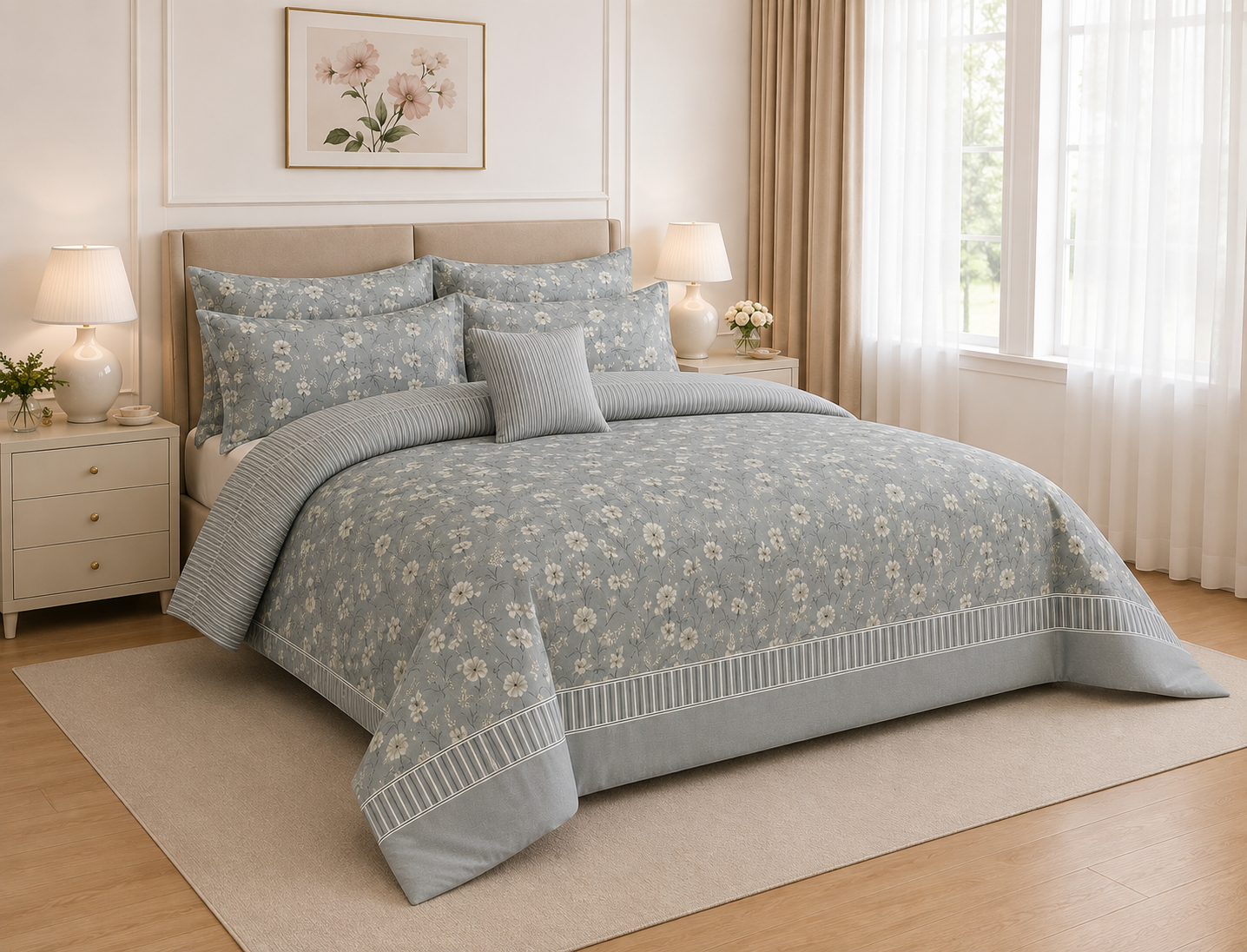 Mosaic Cotton Printed Bed Sheet Set