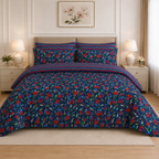 Soft Wildflower Cotton Printed Quilt Cover Set
