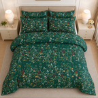 Cotton Printed Flower Quilt Cover Set