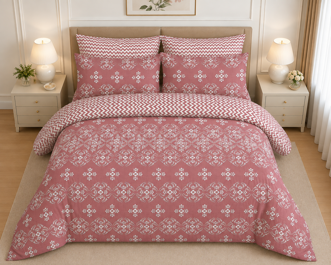 Winter Cotton Printed Quilt Cover Set
