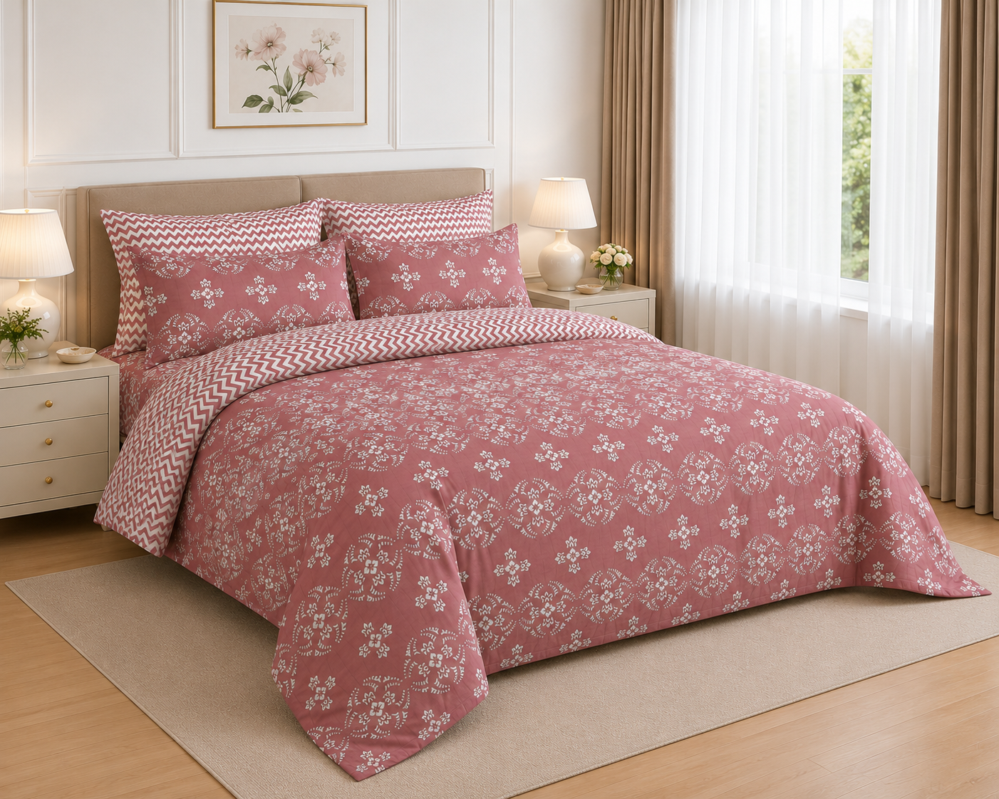 Winter Cotton Printed Quilt Cover Set