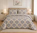 Dark Floral Cotton Printed Quilt Cover Set