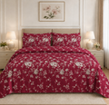 Rose Floral Cotton Printed Quilt Cover Set