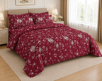 Rose Floral Cotton Printed Quilt Cover Set