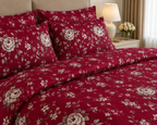 Rose Floral Cotton Printed Quilt Cover Set