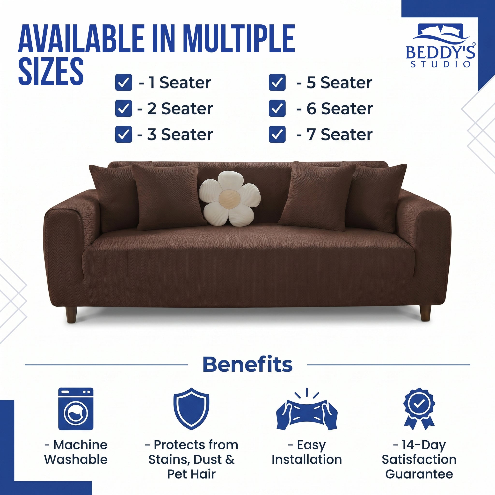Stripe Tile Jacquard Sofa Cover