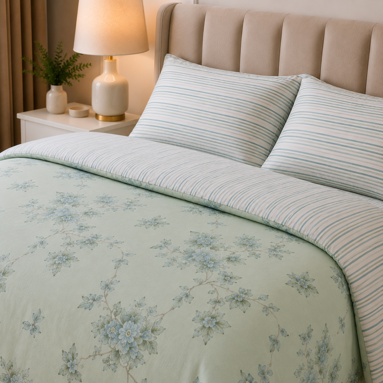 Cotton Sateen - Printed Bedsheet Set