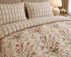 Pastel Lime Floral Cotton Printed Bed Sheet Set