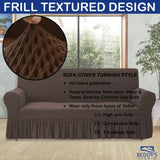 Turkish Sofa Cover - Dark Brown