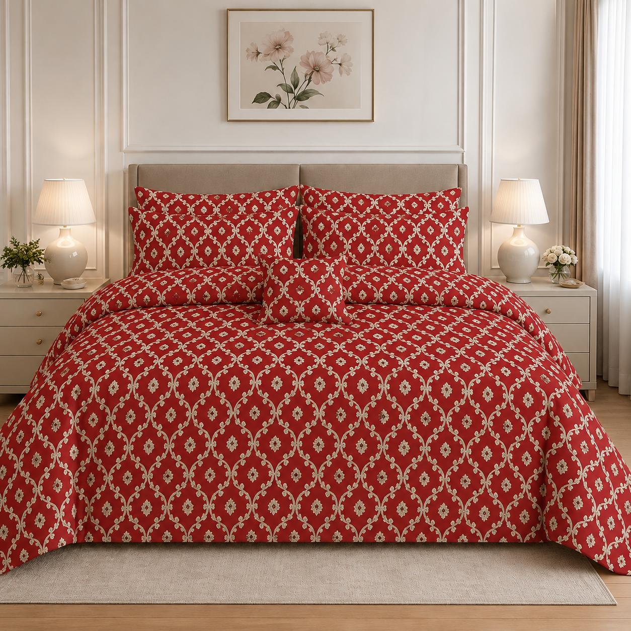 Floral Cotton Printed Quilt Cover Set