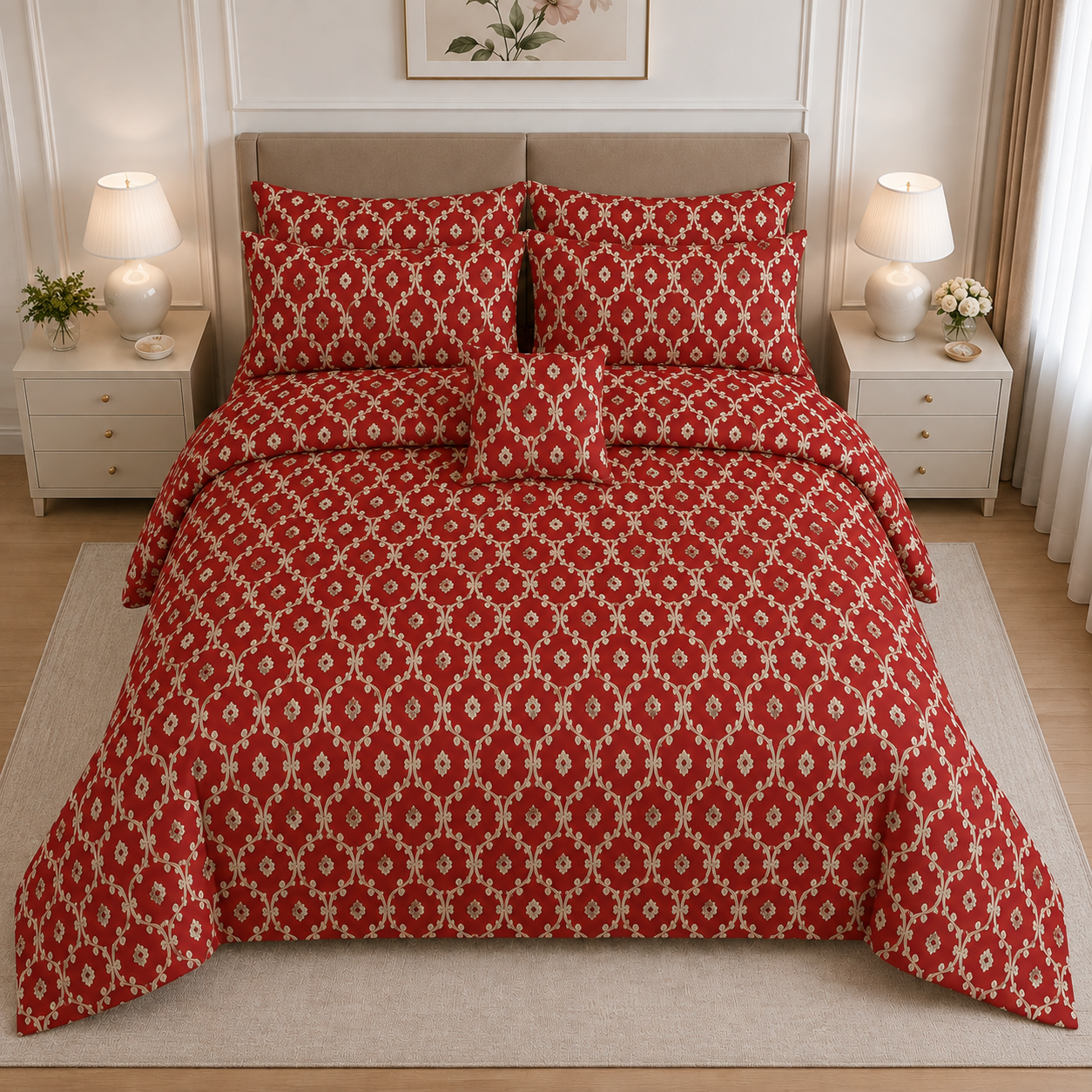 Floral Cotton Printed Quilt Cover Set