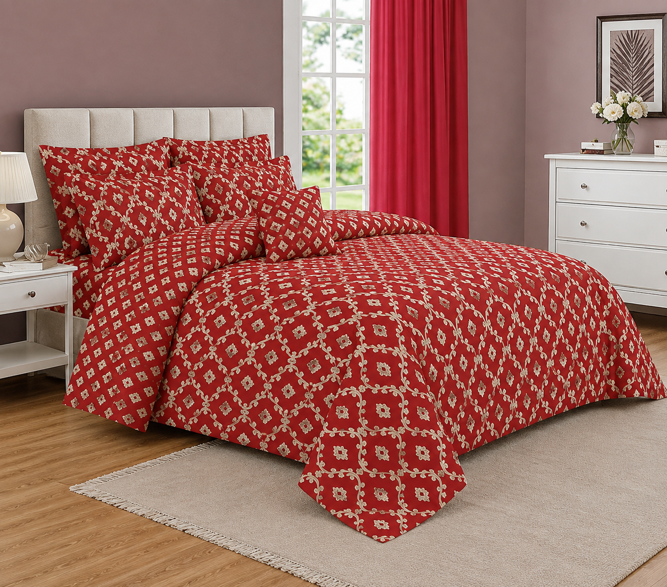 Floral Cotton Printed Quilt Cover Set