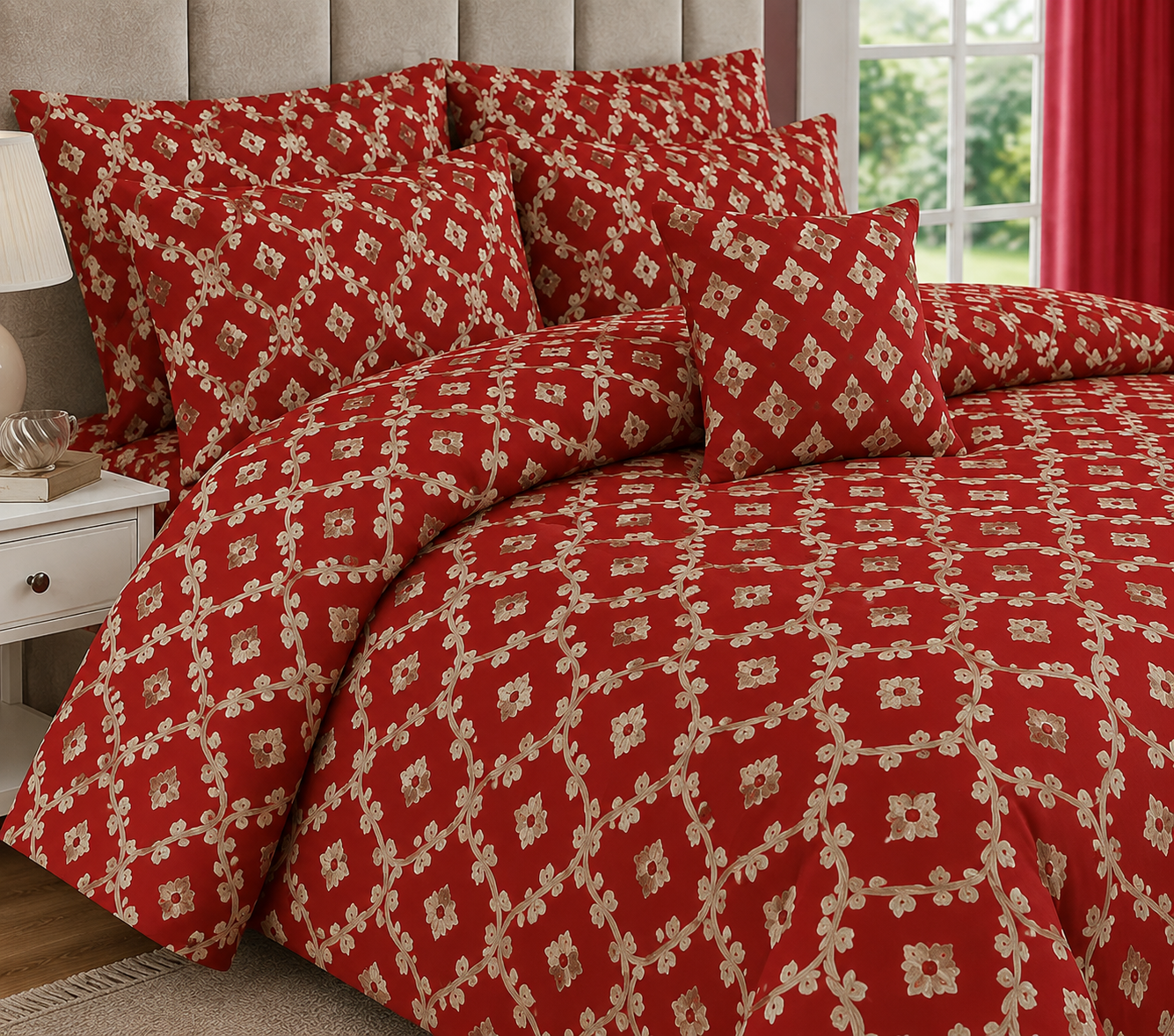 Floral Cotton Printed Quilt Cover Set