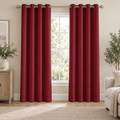 Set of 2 Plain Maroon Window Curtain Panels