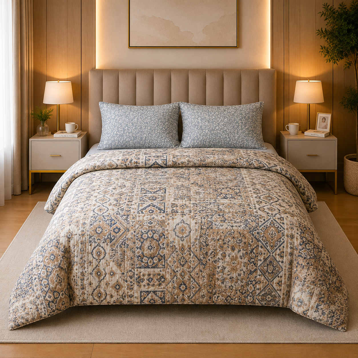Percale Cotton Printed Quilt Cover Set